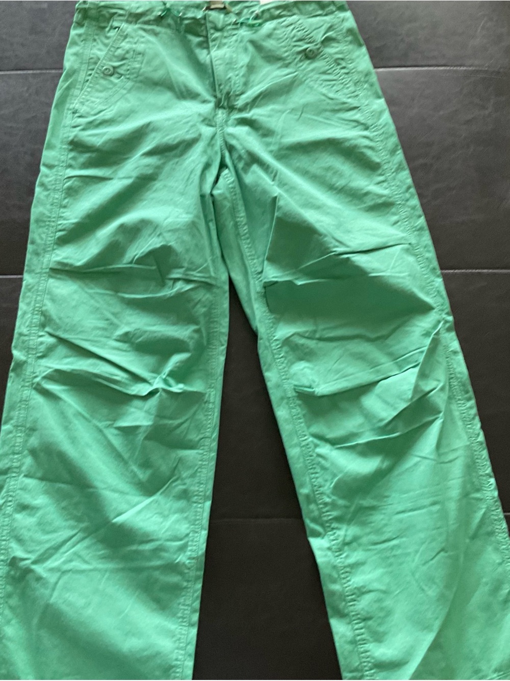 Women Casual Straight-Leg Pants in Green